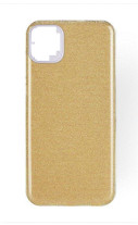 Луксозен силиконов гръб ТПУ с брокат за Samsung Galaxy A51 A515F златен 